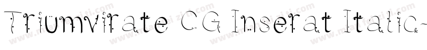 Triumvirate CG Inserat Italic字体转换